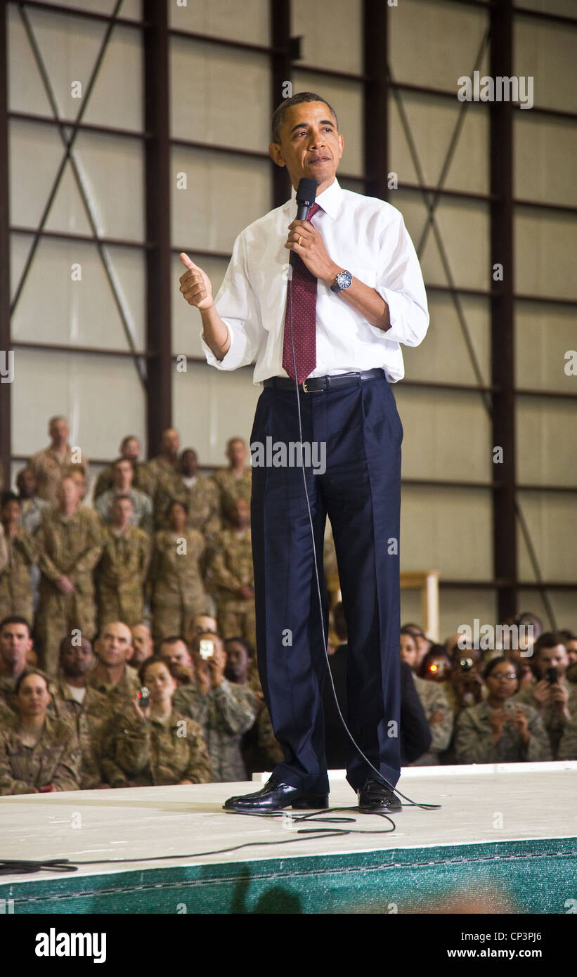 Präsident Barack Obama Besuch in Afghanistan Stockfoto