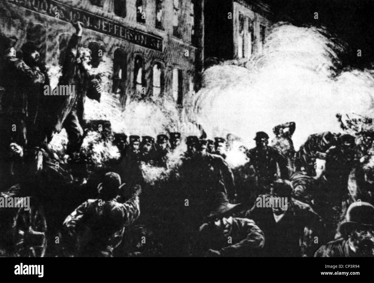 Veranstaltungen, Haymarket Riot, Mai 1886, zusätzliche-Rechte-Clearences-nicht verfügbar Stockfoto