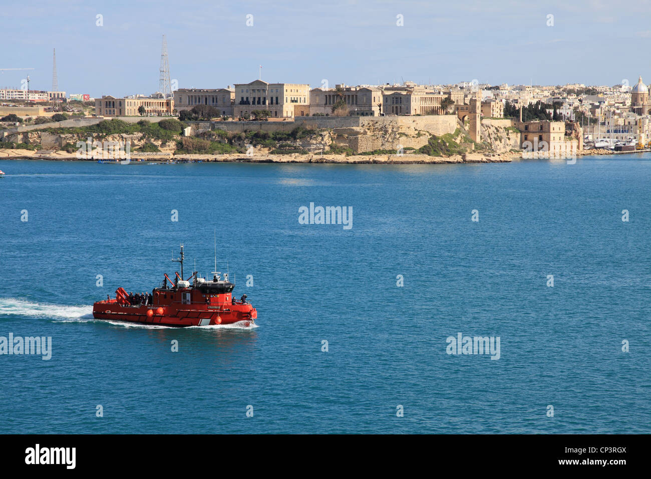 Suche und Rettung Schiff Garibaldi im Hafen von Valletta, Malta, Südeuropa. Stockfoto