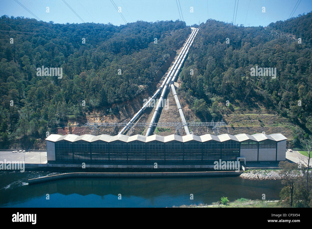 Australien - Wasserkraftwerk am Murray River. Stockfoto