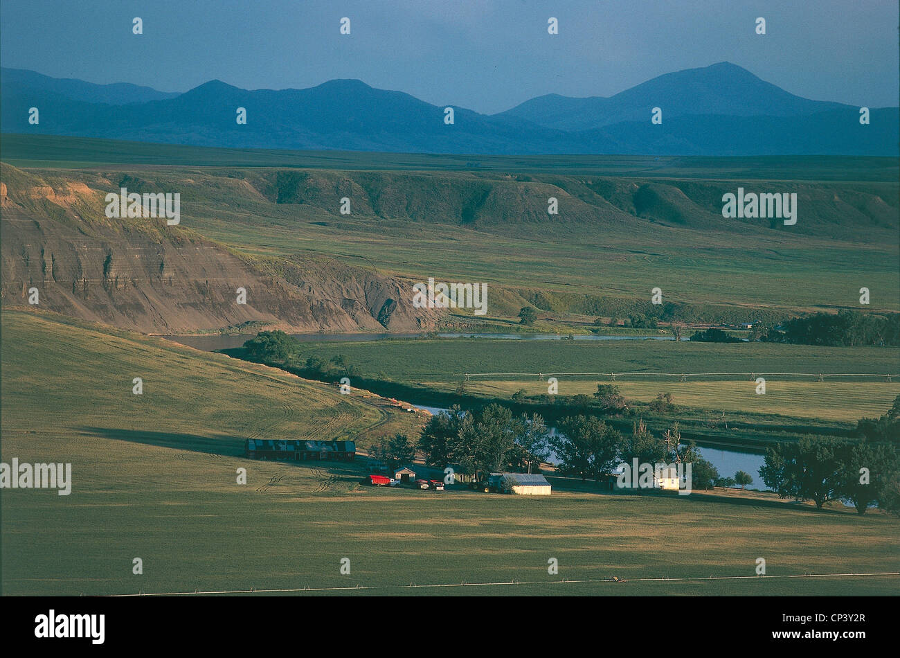 Vereinigte Staaten von Amerika - Montana - Charlie Russell Country - The Missouri River in der Nähe von Fort Benton. Stockfoto