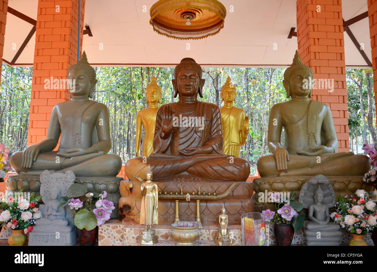 Buddha-Statue in der Kirche des Nordostens, Thailand Stockfoto