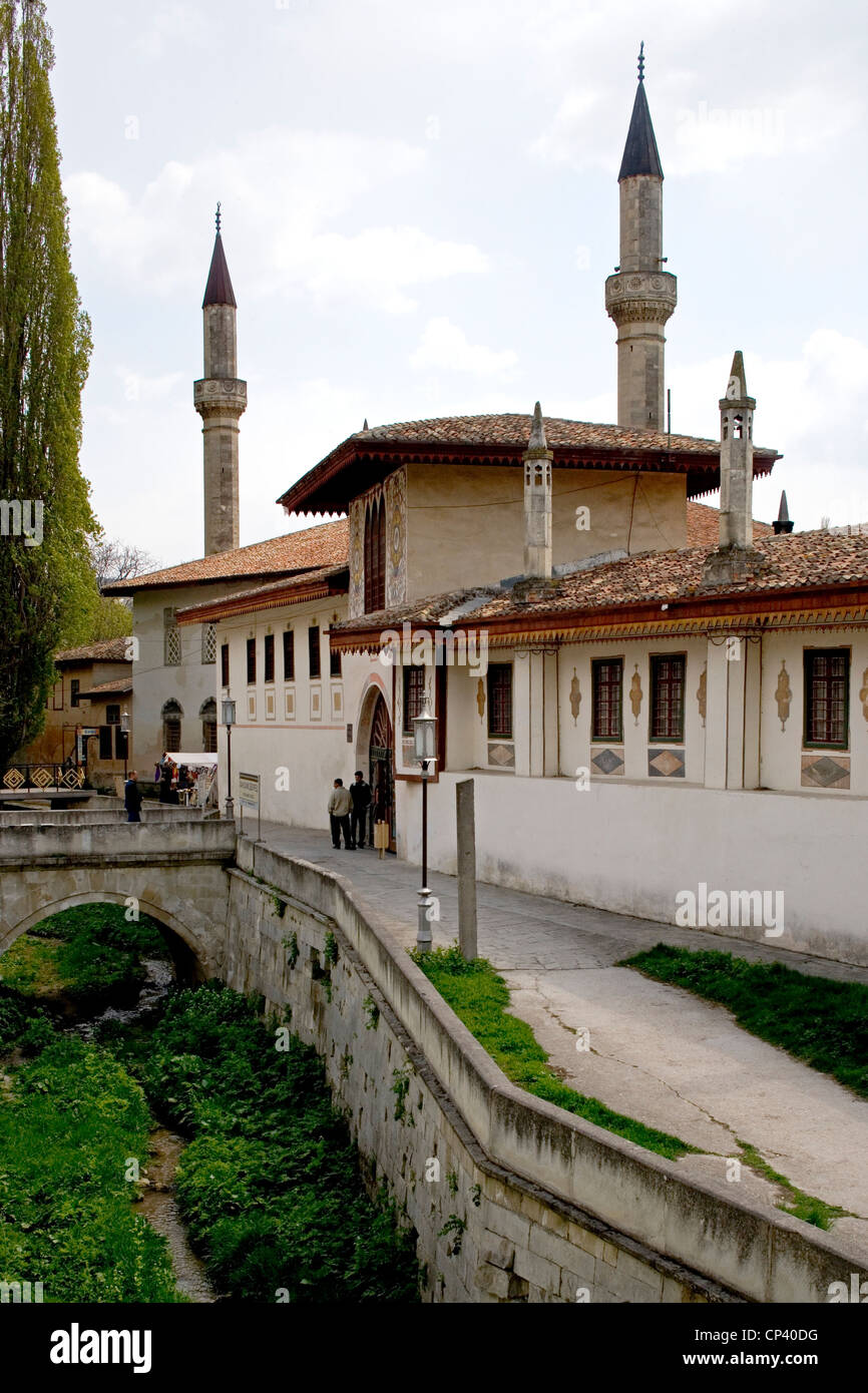 Ukraine - Krim - Bakhchisarary. Khan Palast. Die Moschee des Großkhan (erbaut im Jahre 1532 unter Sahib Giray ich) Stockfoto