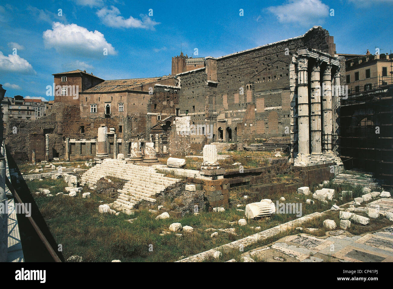LAZIO ROMA-Forum des Augustus Tempel des Mars Ultor Stockfoto