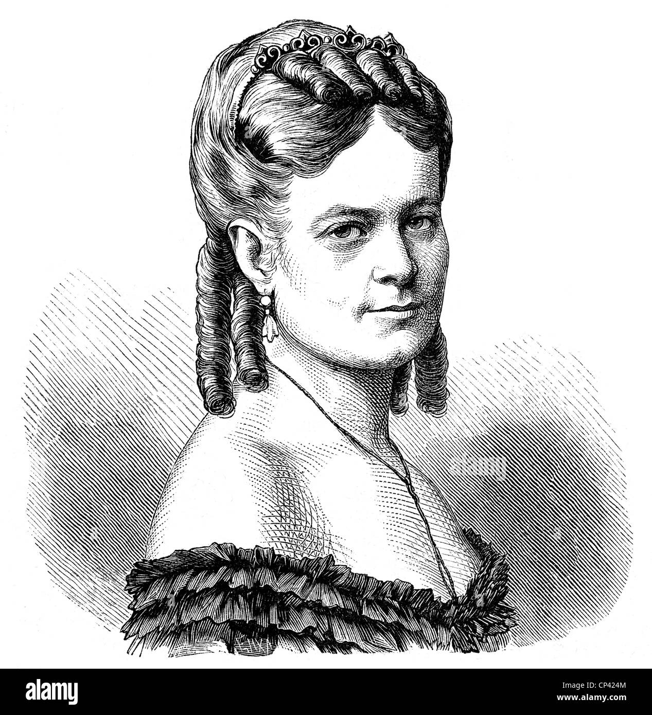 Ebergenyi von Telekes, Julie Malwine Gabriele, österreichische Gifterin (vergiftete Gräfin Chorinsky), die im Jahr 1868 zu 20 Jahren Haft verurteilt wurde, starb im Jahr 1873, Porträt, ca. 1870, Stockfoto
