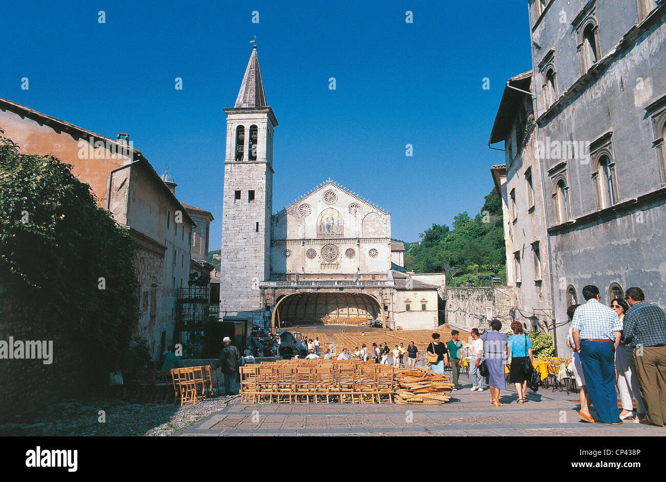 DOMPLATZ Umbrien Spoleto Festival dei Due Mondi Stockfoto