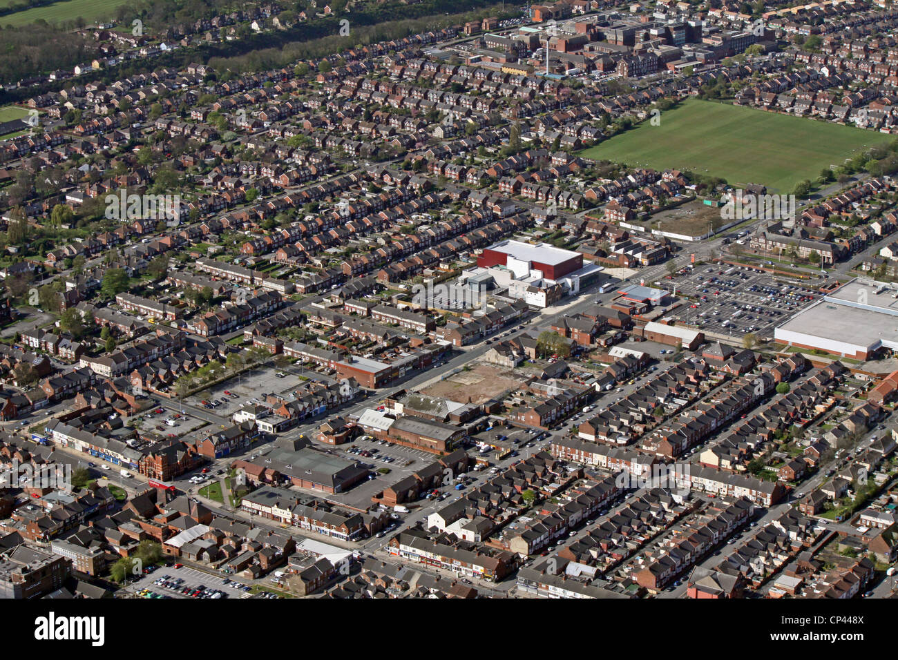 Luftaufnahme von Ashby Road, Scunthorpe Stockfoto