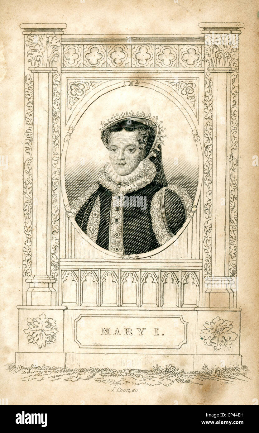 Porträt der Königin Maria i. von England. Stockfoto