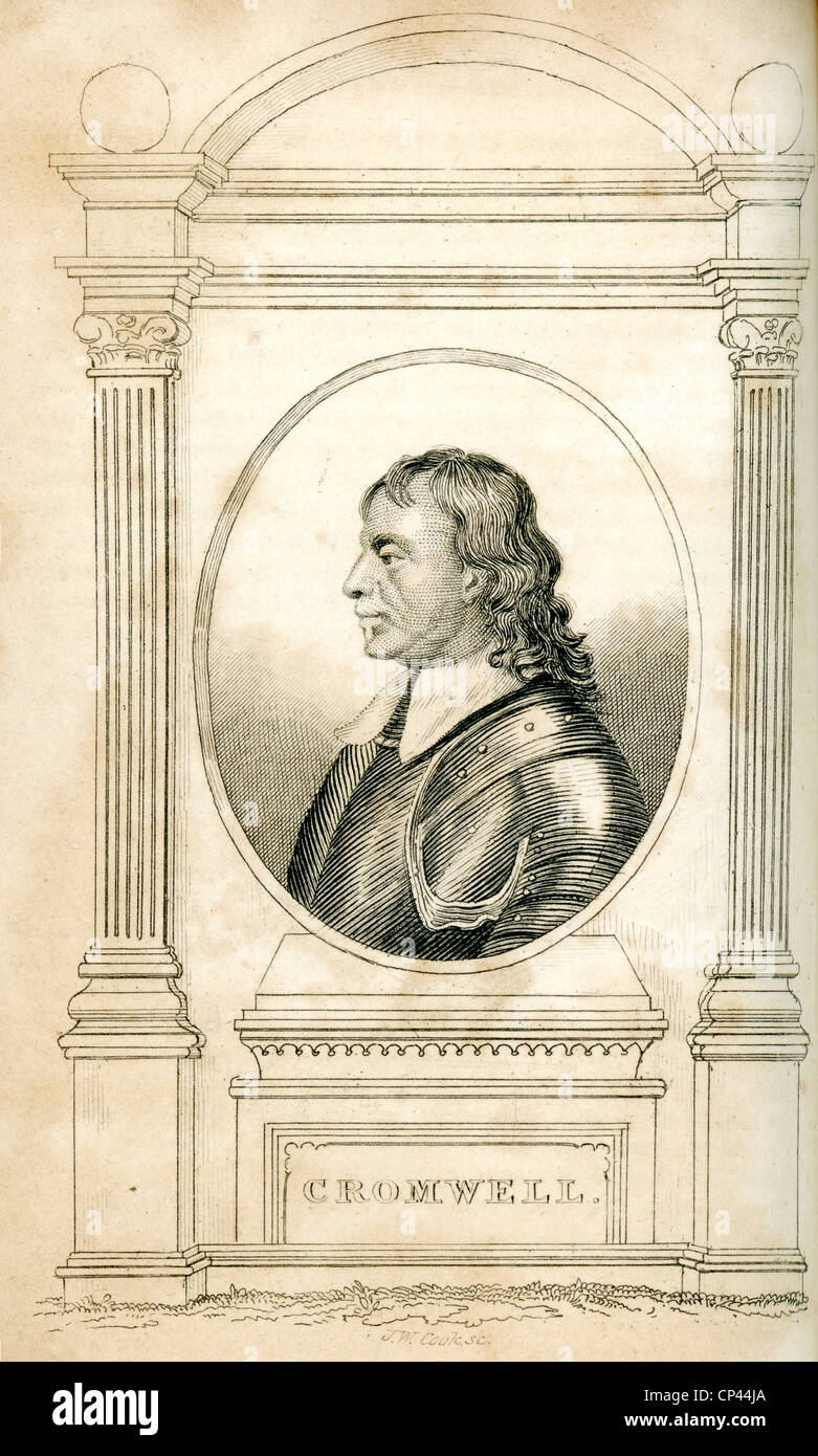 Porträt von Oliver Cromwell Stockfoto