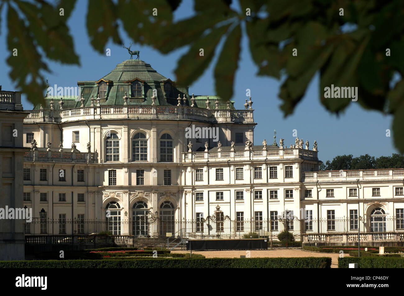 Piemont - Stupinigi (zu). Jagdschloss (Filippo Juvarra, 1729), ein Weltkulturerbe der UNESCO, 1997. Die zentrale Stockfoto