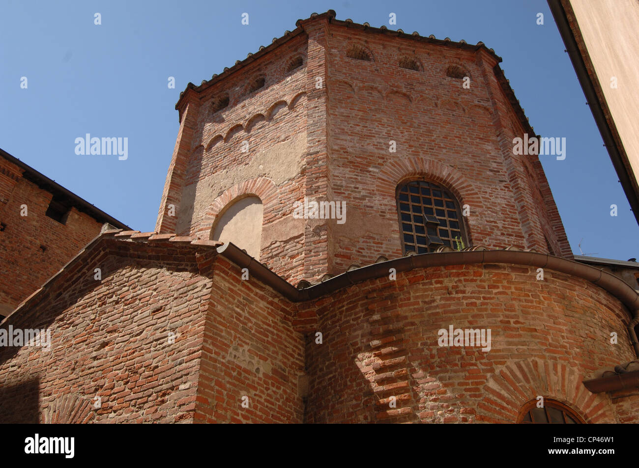 Piemont - Novara. Frühen christlichen Baptisterium (IV-V Jahrhundert n. Chr.) Stockfoto