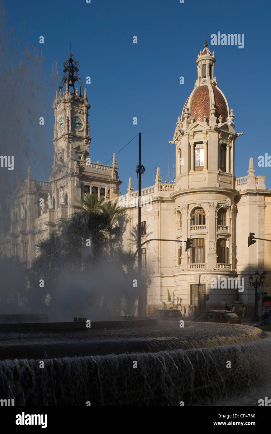 Spanien - Valencia. Das Rathaus (Ayuntamiento), XIX-XX. Jh. Stockfoto