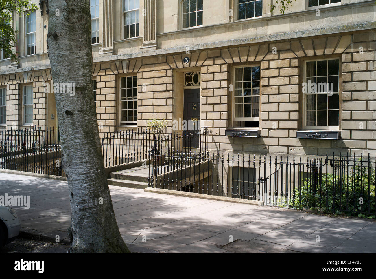 Georgische Reihenhaus, Bath, Großbritannien Stockfoto