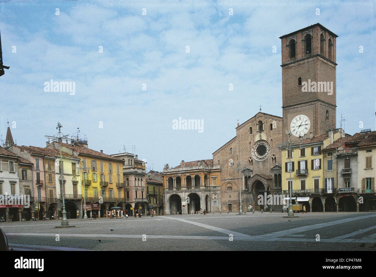 Lombardei-Lodi (Lo). Die Sieg-Platz mit der Kathedrale. Stockfoto