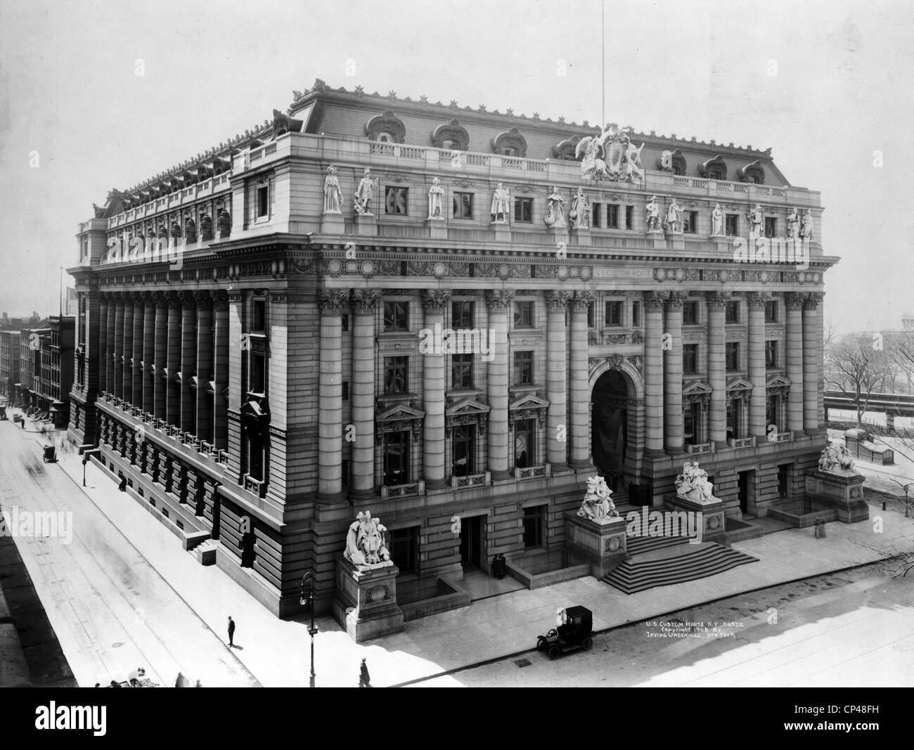 U. S. Custom House N.Y. 1908 Stockfoto