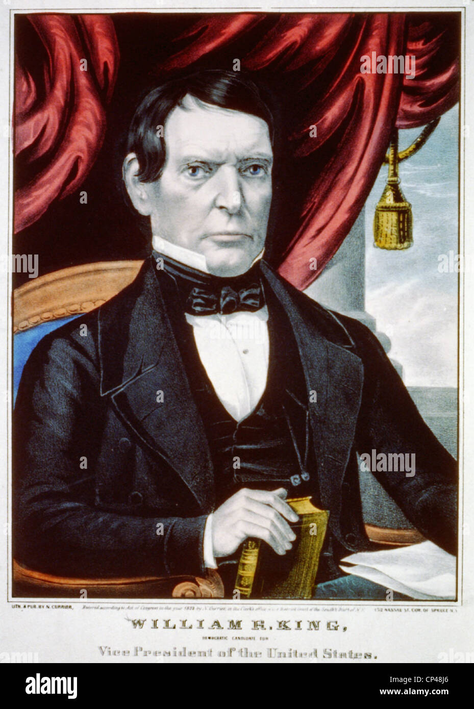 William R. King als Kandidat für den Vizepräsidenten der Vereinigten Staaten 1852 Stockfoto