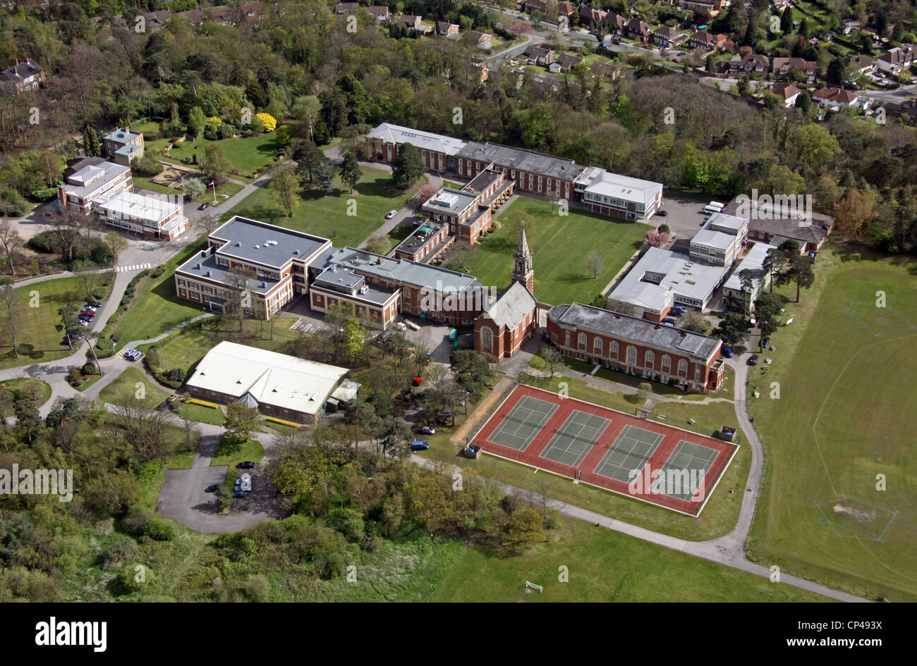 Luftaufnahme des Royal Russell School in Croydon Stockfotografie Alamy