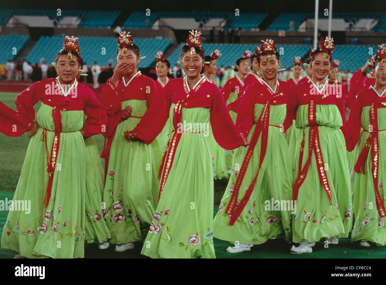 South Korea - Seoul. Tänzer im Stadio Olimpico Stockfoto