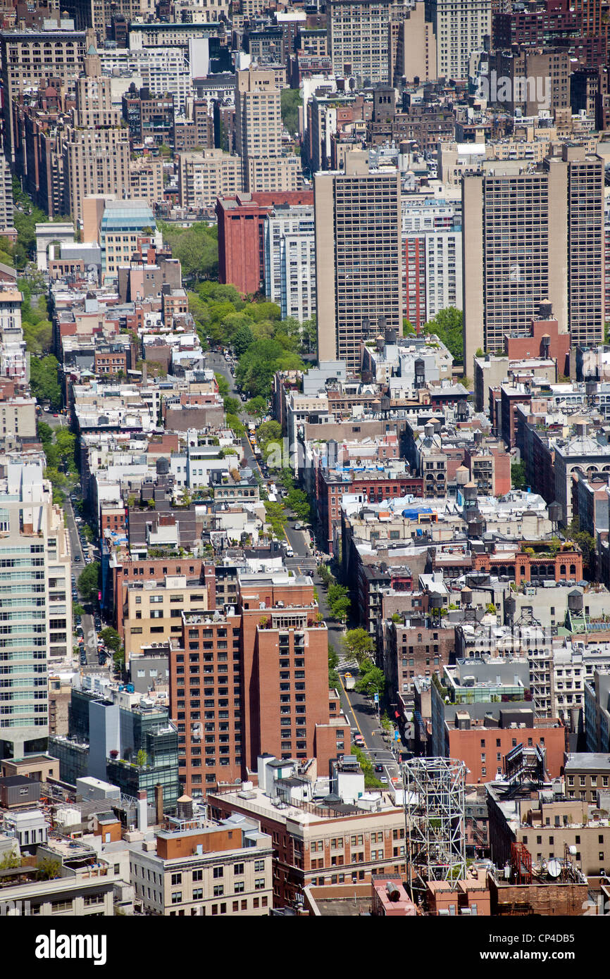 Blick auf das Viertel Soho und Greenwich Village in New York Stockfoto