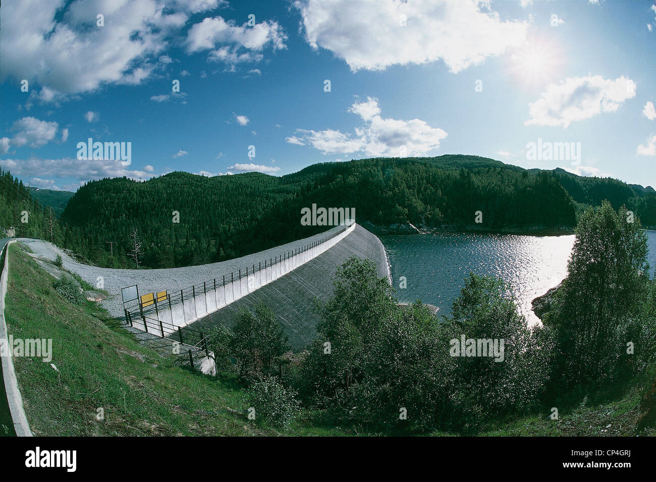 Norwegen - Telemark, dam Stockfoto
