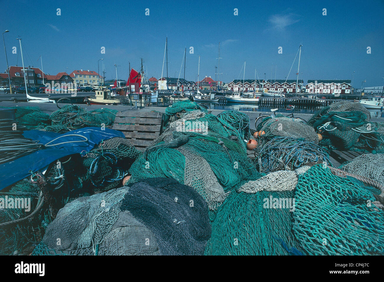 Dänemark - Jütland (Jylland) - Skagen, in den Hafen-Netzwerken Stockfoto