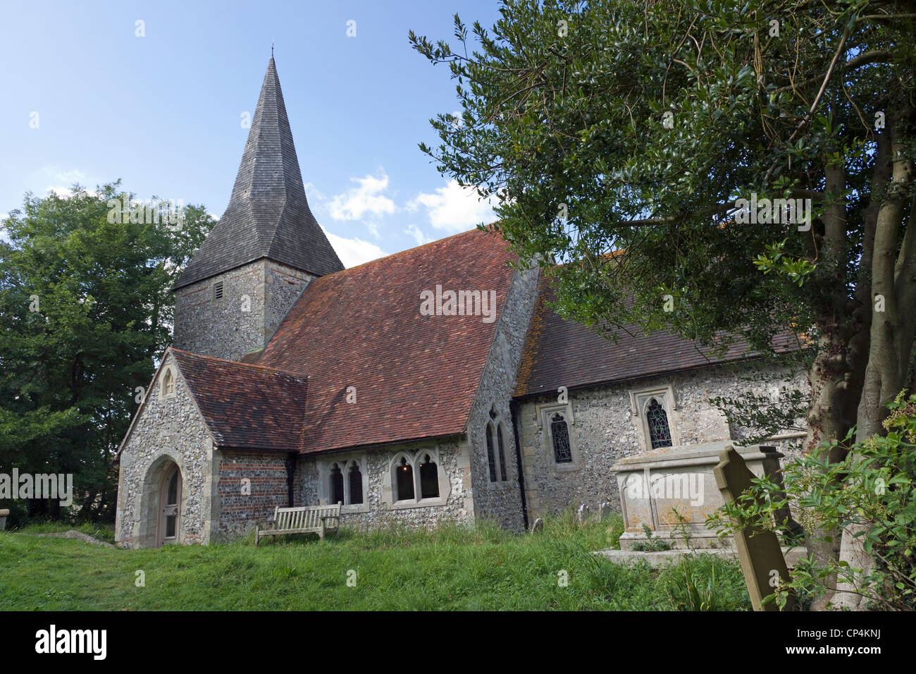 Berwick Kirche East Sussex Stockfoto