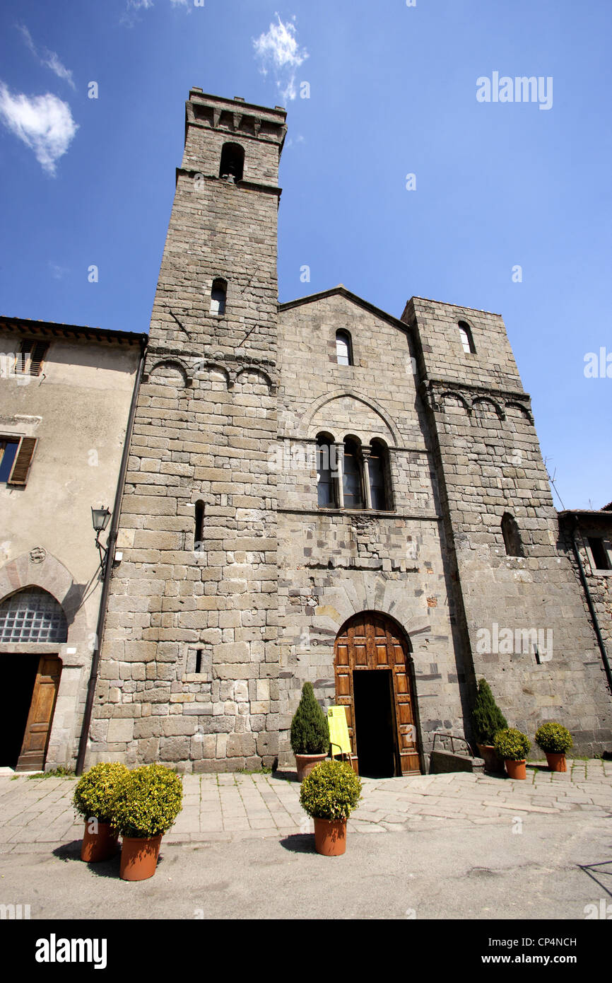 Abtei von Saint-Salvatore. Abbadia San Salvatore, Provinz Siena, Toskana Region, Italien. Stockfoto