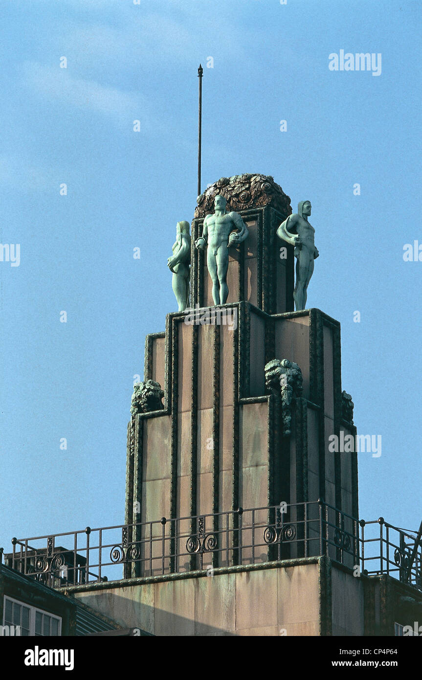 Belgien Brüssel. Stoclet Palast oder Stocletpaleis (Architekt Josef Hoffmann, 1905-1911. Weltkulturerbe der UNESCO, 2009). Stockfoto