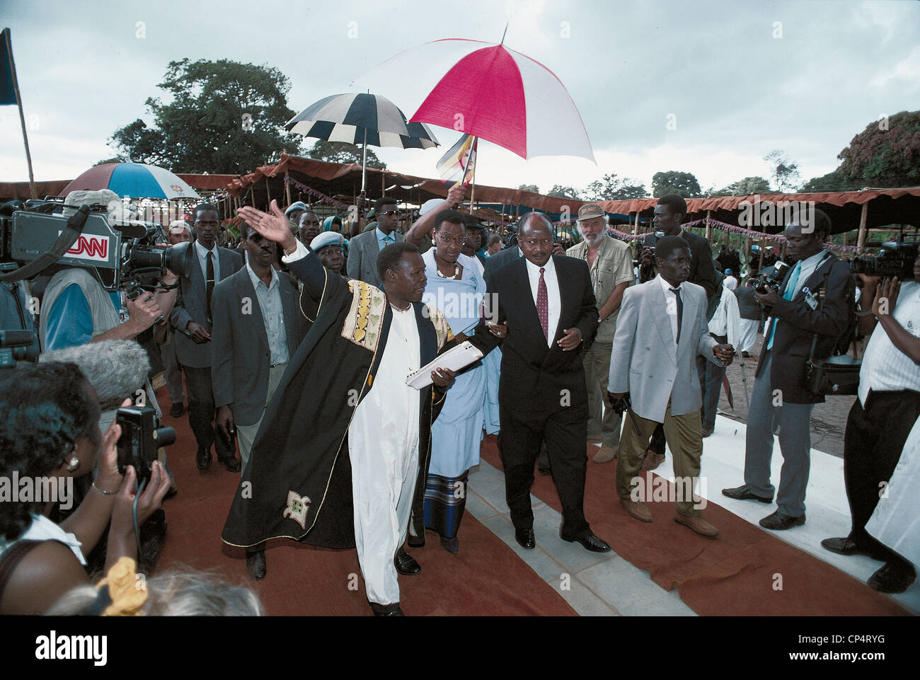 UGANDA KAMPALA FESTIVAL der Präsident Kabaka Y. Museveni Stockfoto