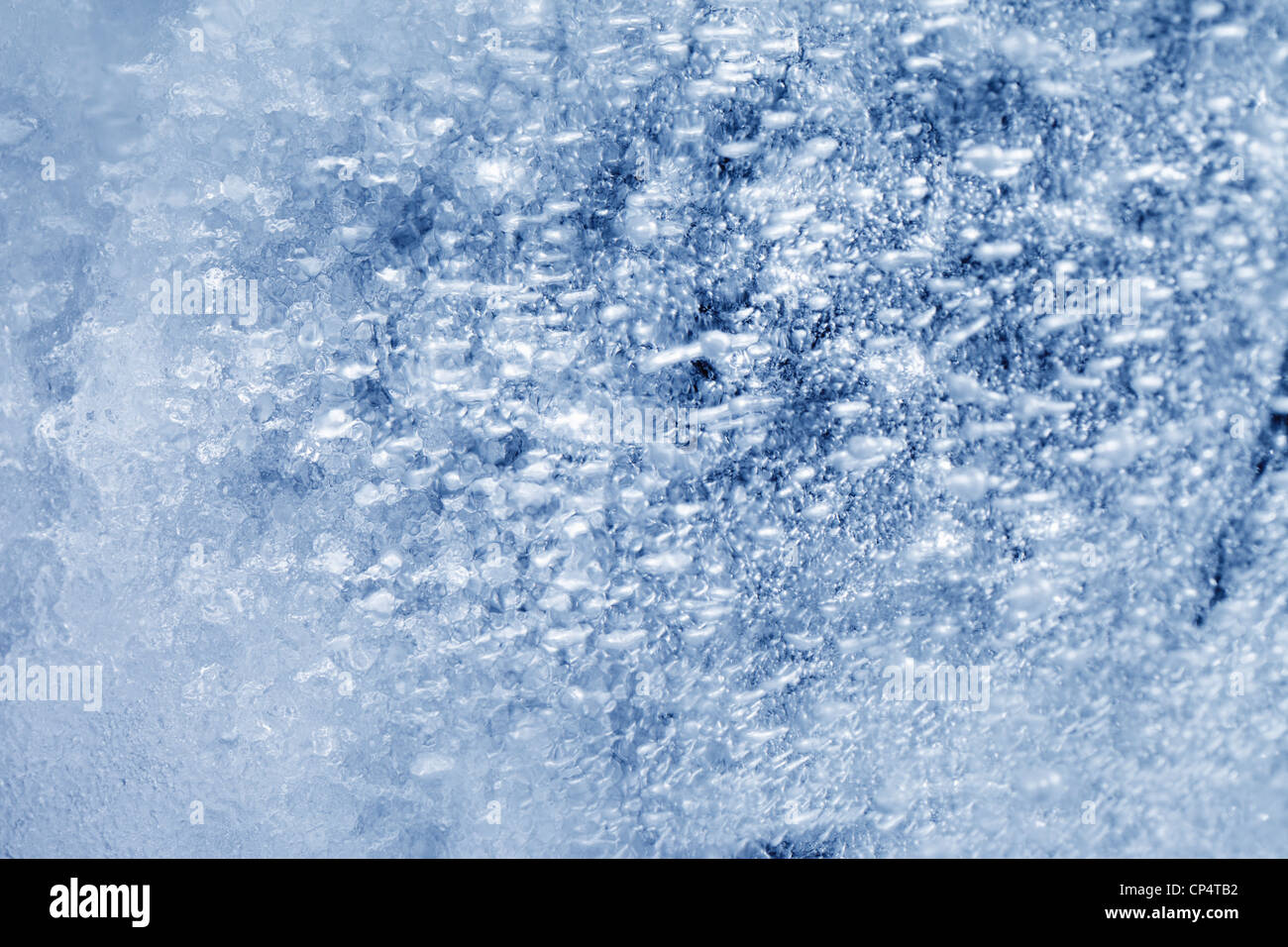 Hintergrund Bildtextur des Eises in Nahaufnahme. Stockfoto