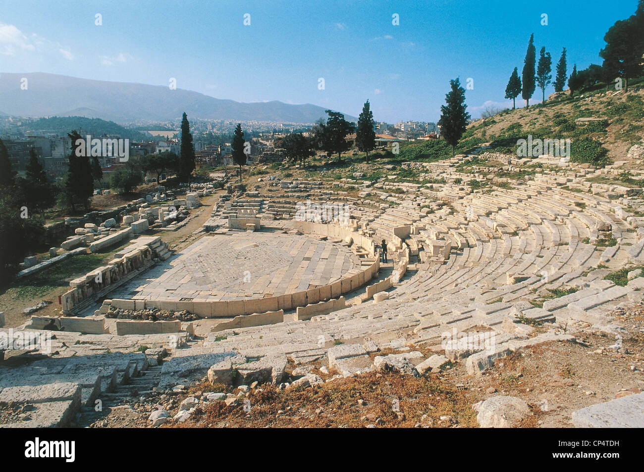 Griechenland - Athen. Theater des Dionysos, dem sechsten Jahrhundert v. Chr. Stockfoto