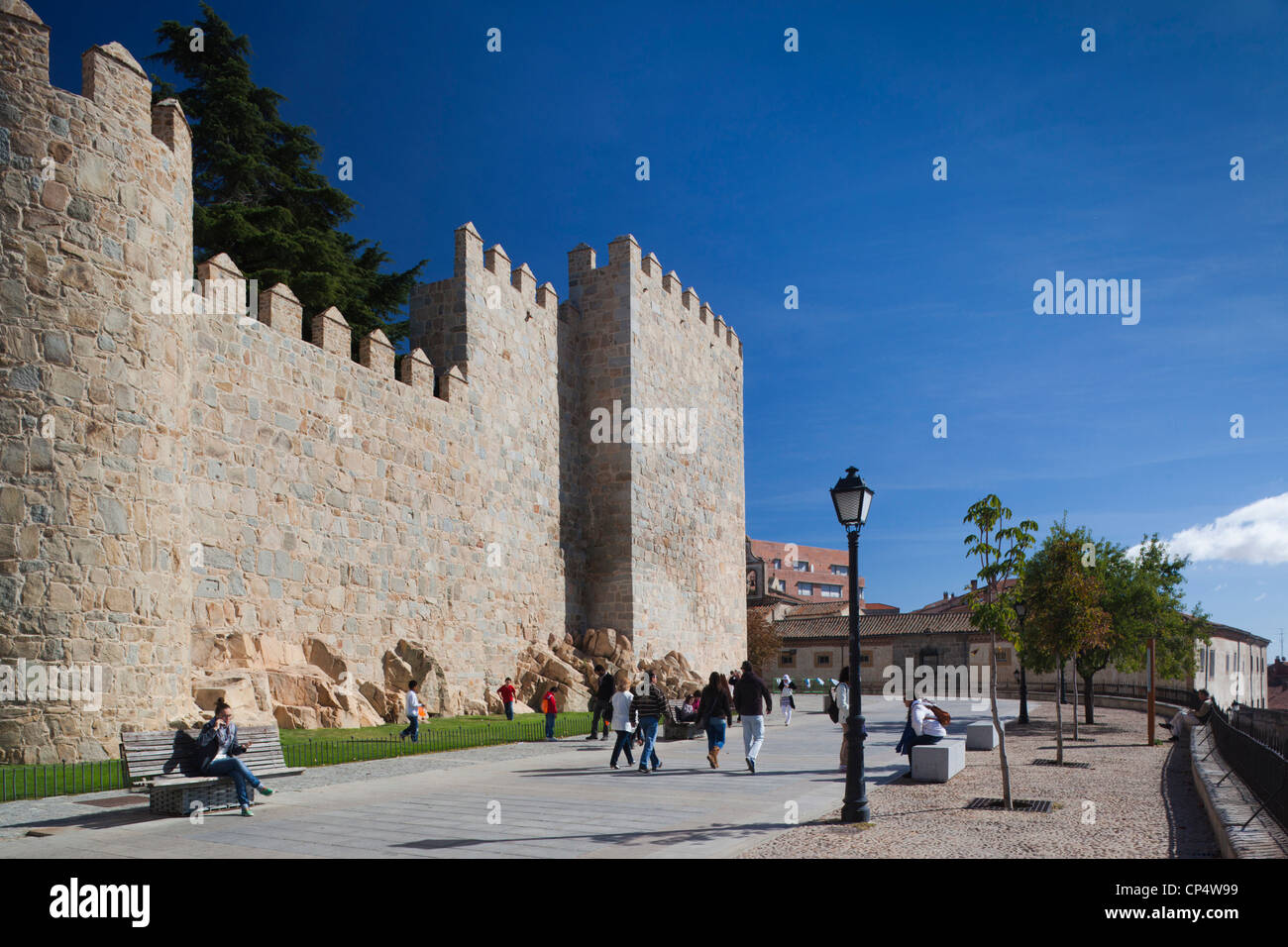 Spanien, Castilla y Leon Region, Provinz Avila Avila, Las Murallas, Stadtmauer Stockfoto