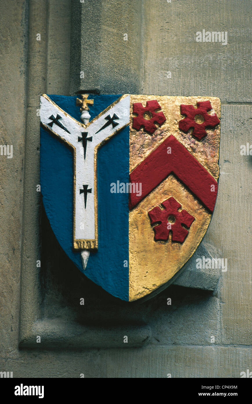 Trinity College in Oxford Vereinigtes Königreich Wappen Stockfoto