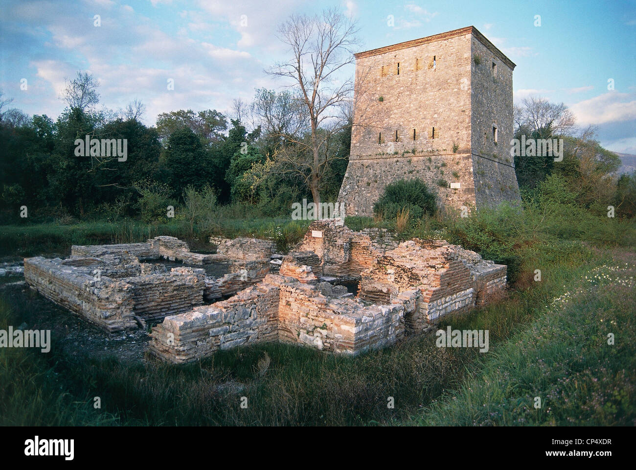 Albanien - Butrint (Butrint). Turm des Pacha, dem achtzehnten Jahrhundert. Stockfoto