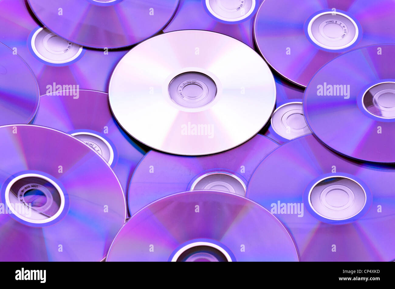 Compact-Discs gemischt Stockfoto
