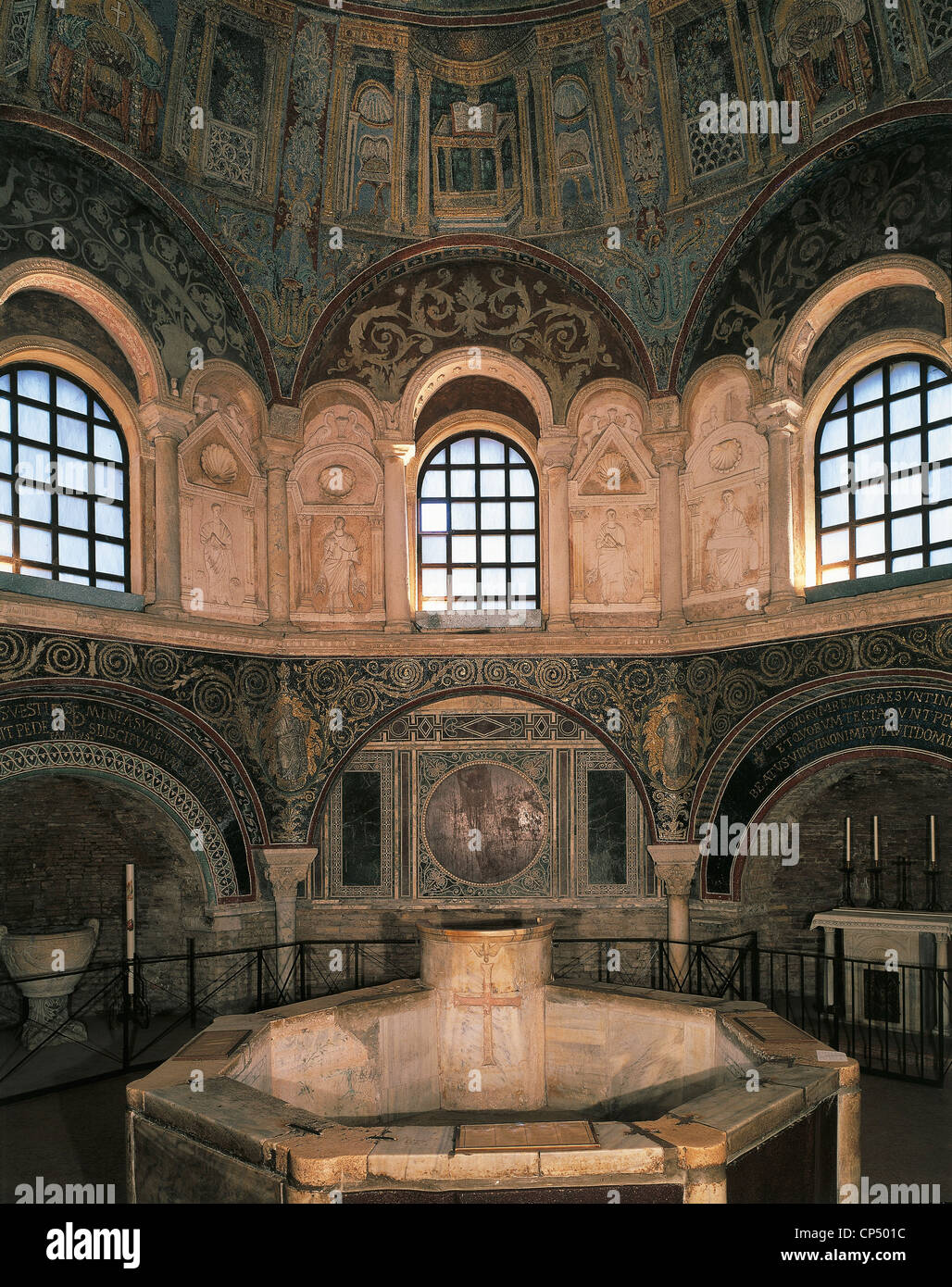 Emilia Romagna - Ravenna. Neoniano oder Orthodox, dem fünften Jahrhundert. Interne Stockfoto
