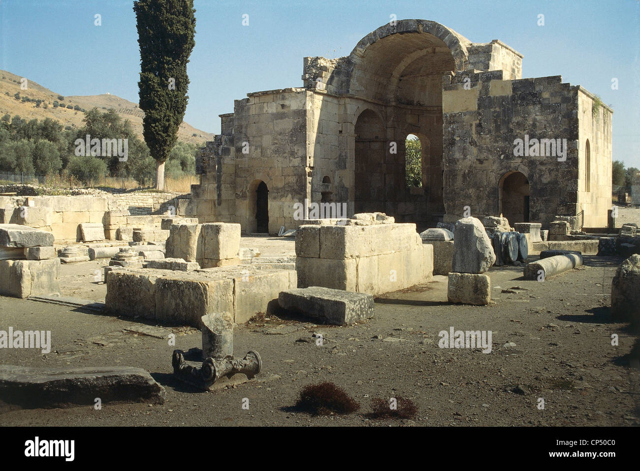 Griechenland - Insel Kreta - Gortys, Basilika des Agios Titos Stockfoto