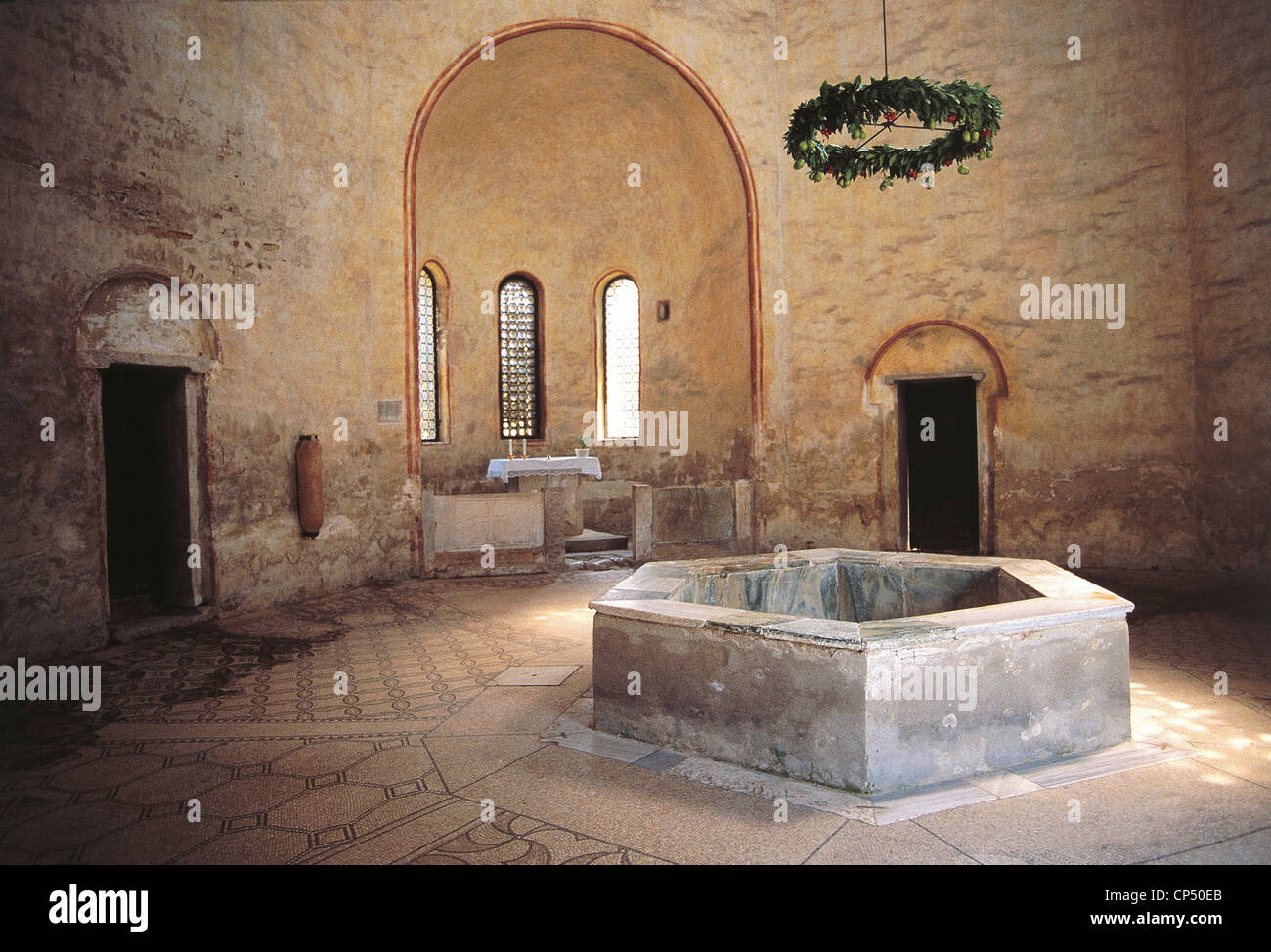 Friuli Venezia Giulia - GRADE Baptisterium. INTERNE Stockfoto
