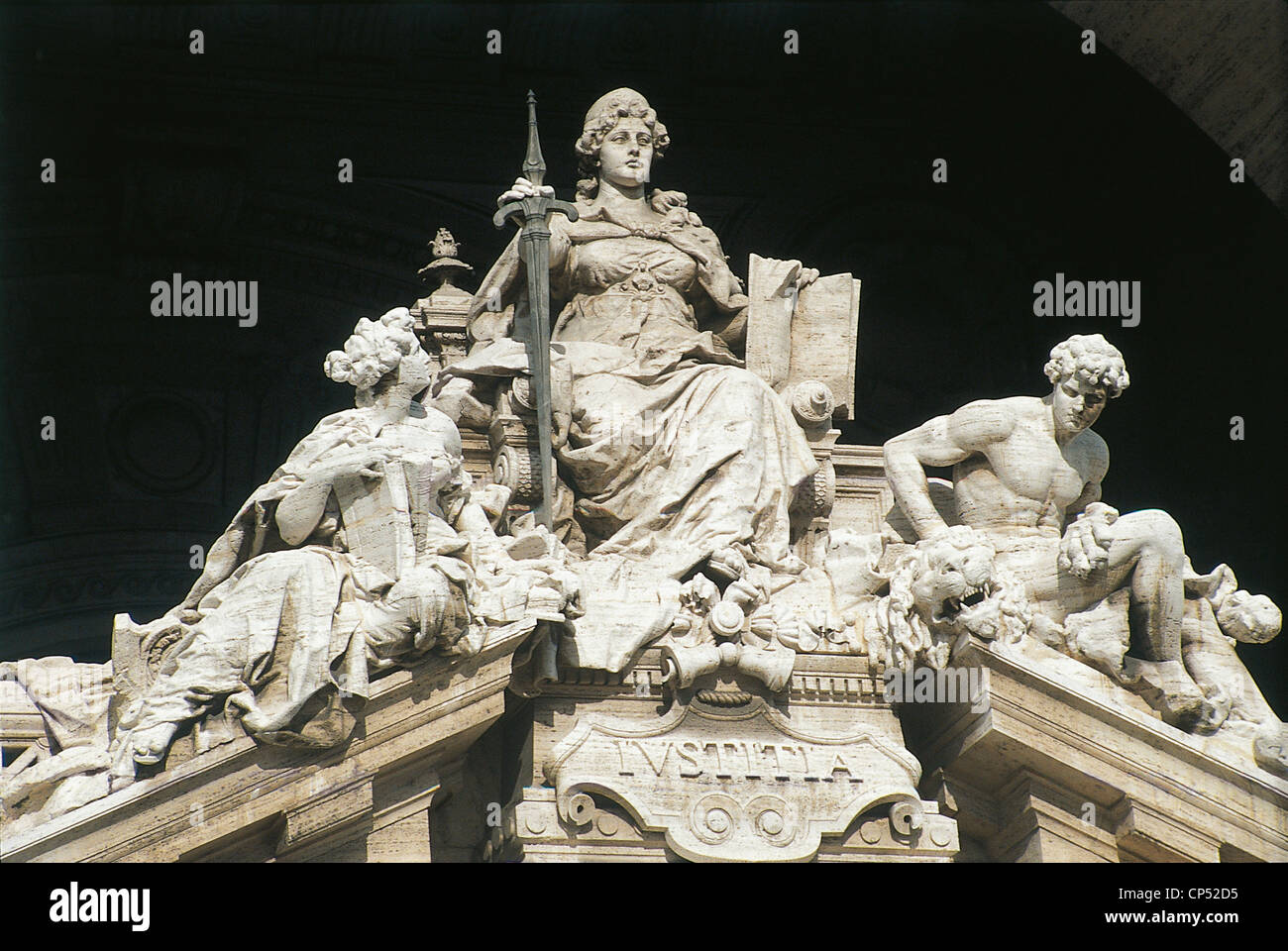 Lazio Rom - Rom, vor allem der Palast von Gerechtigkeit oder Palazzaccio (erbaut von Guglielmo Calderini zwischen 1888 und 1910) Stockfoto