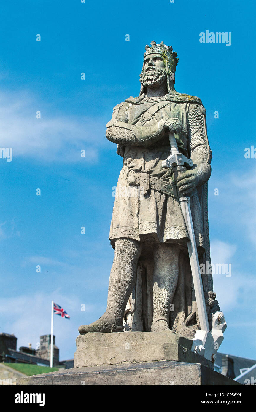 Vereinigte Königreich Schottland Stirling Castle Statue von König Robert The Bruce Stockfoto