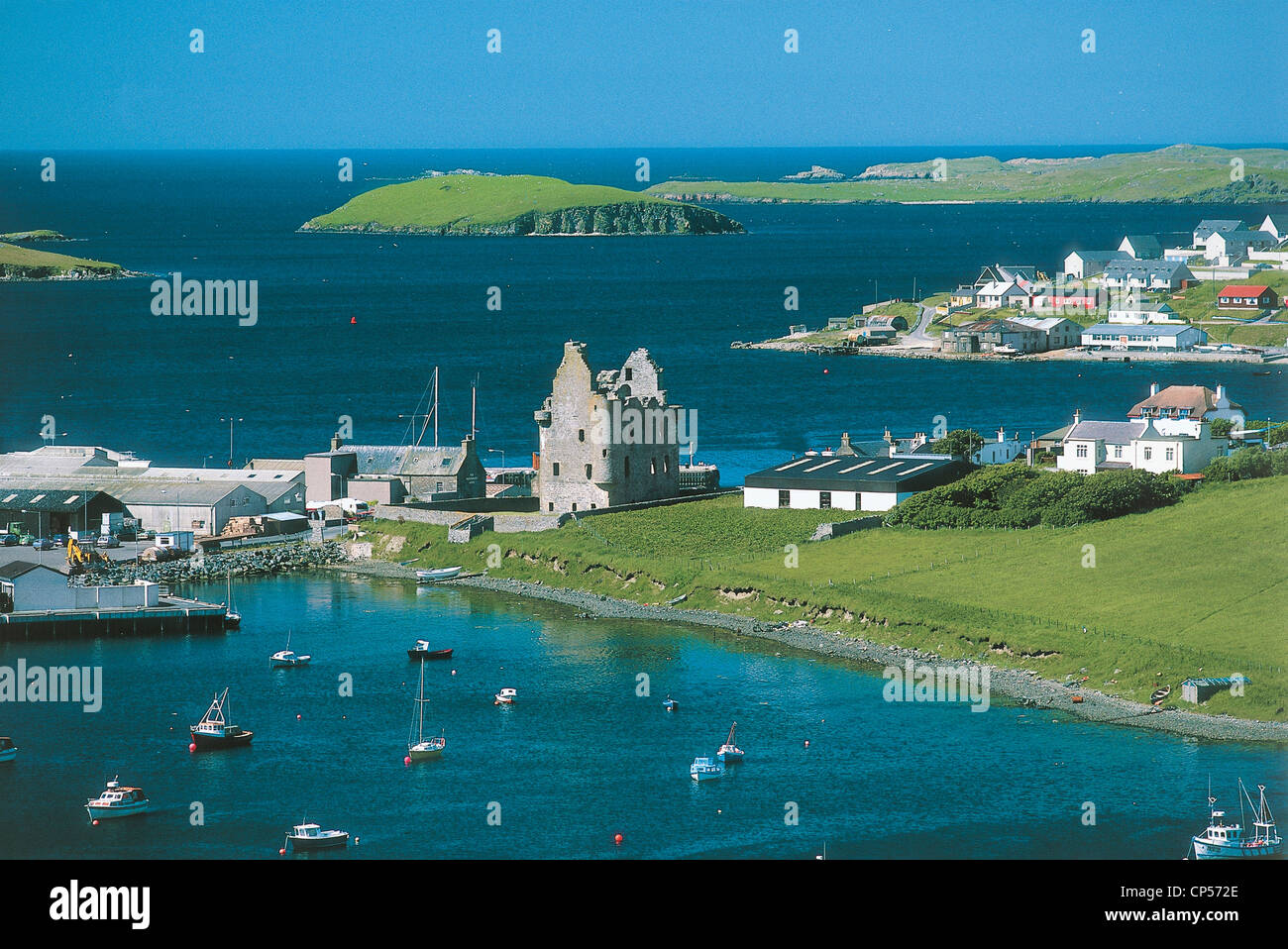 Vereinigtes Königreich SHETLAND Inseln PORT Scalloway Stockfoto
