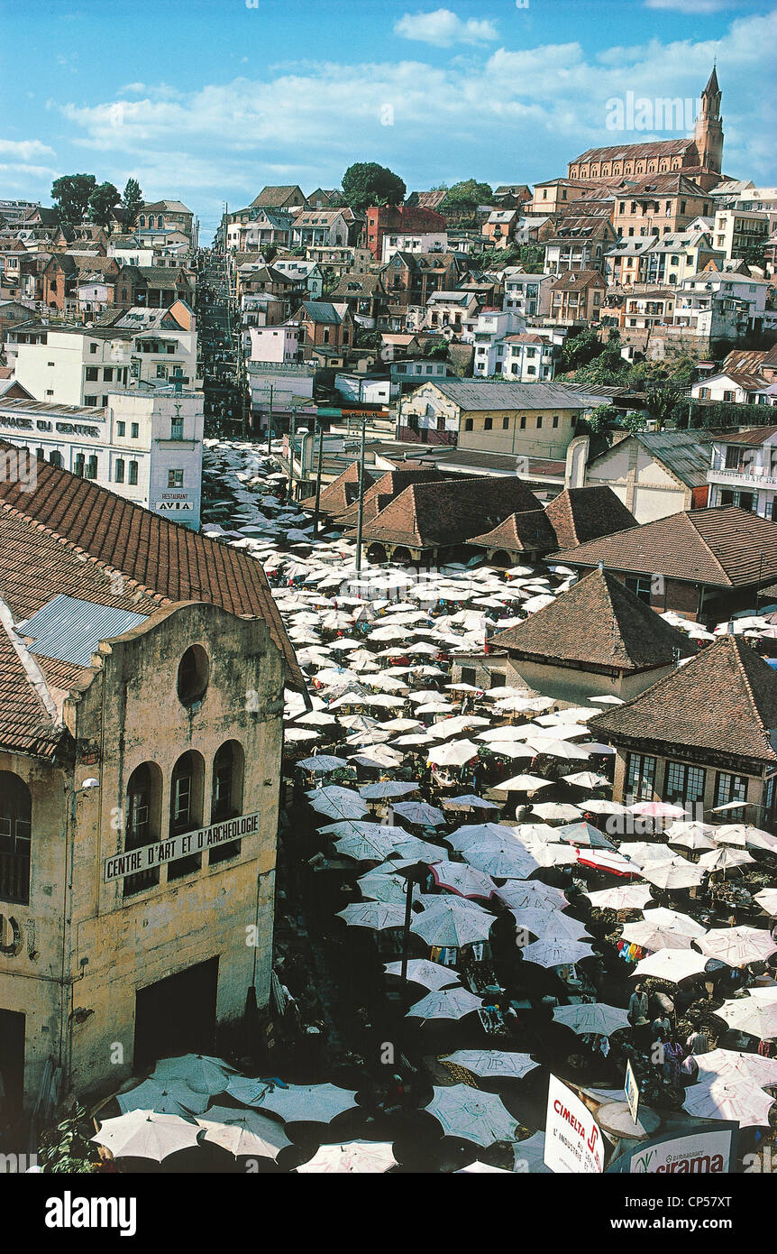 Madagaskar-Antananarivo Anzeigen von Markt-ANALAKEY Stockfoto