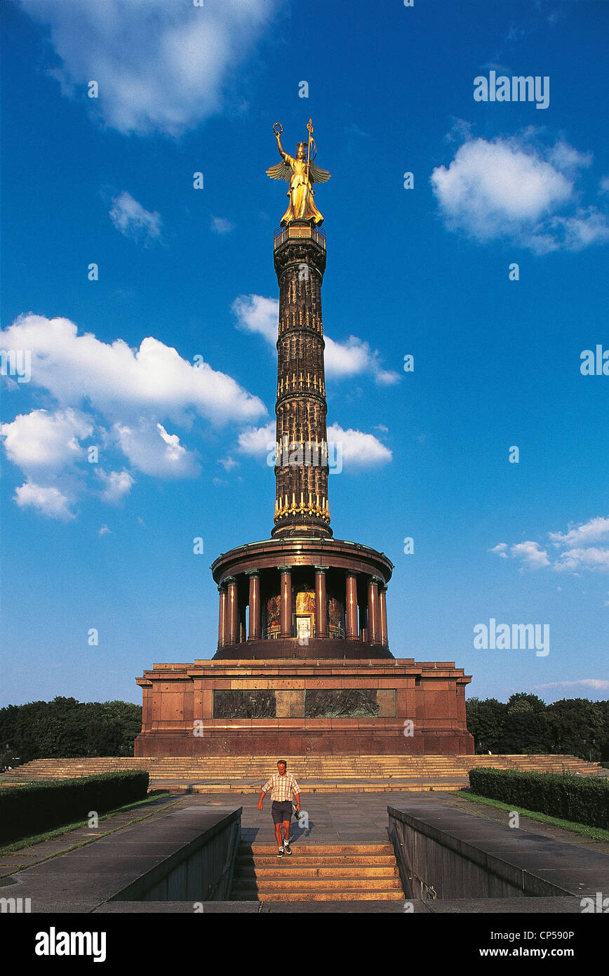 Deutschland - Berlin. Siegessäule (Siegessaeule) im Tiergarten Stockfoto