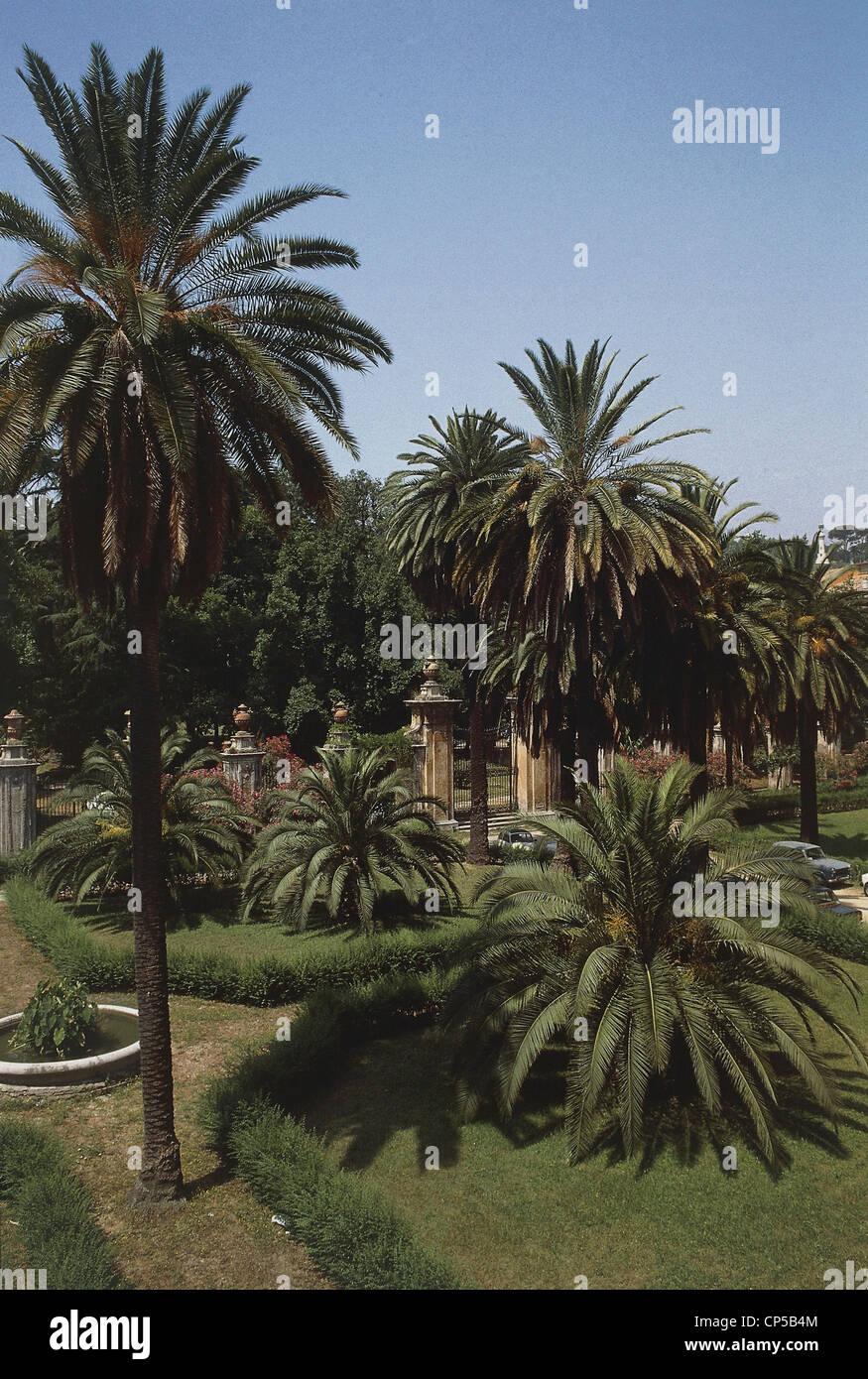 Lazio Rom - Rom. Der Park der Villa Corsini. Stockfoto