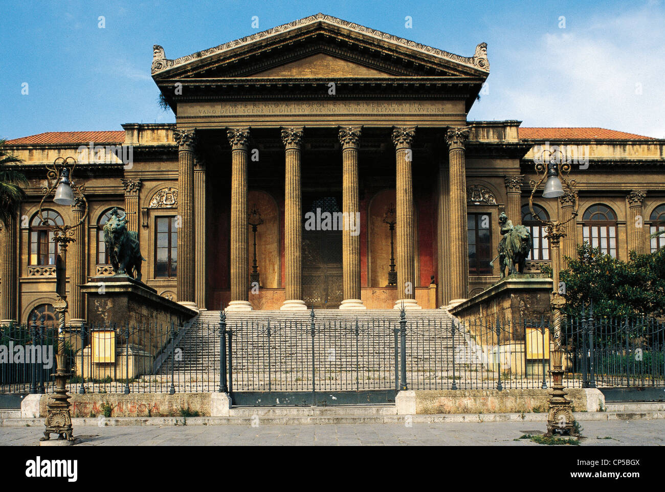 Sizilien Palermo Teatro Massimo Stockfoto