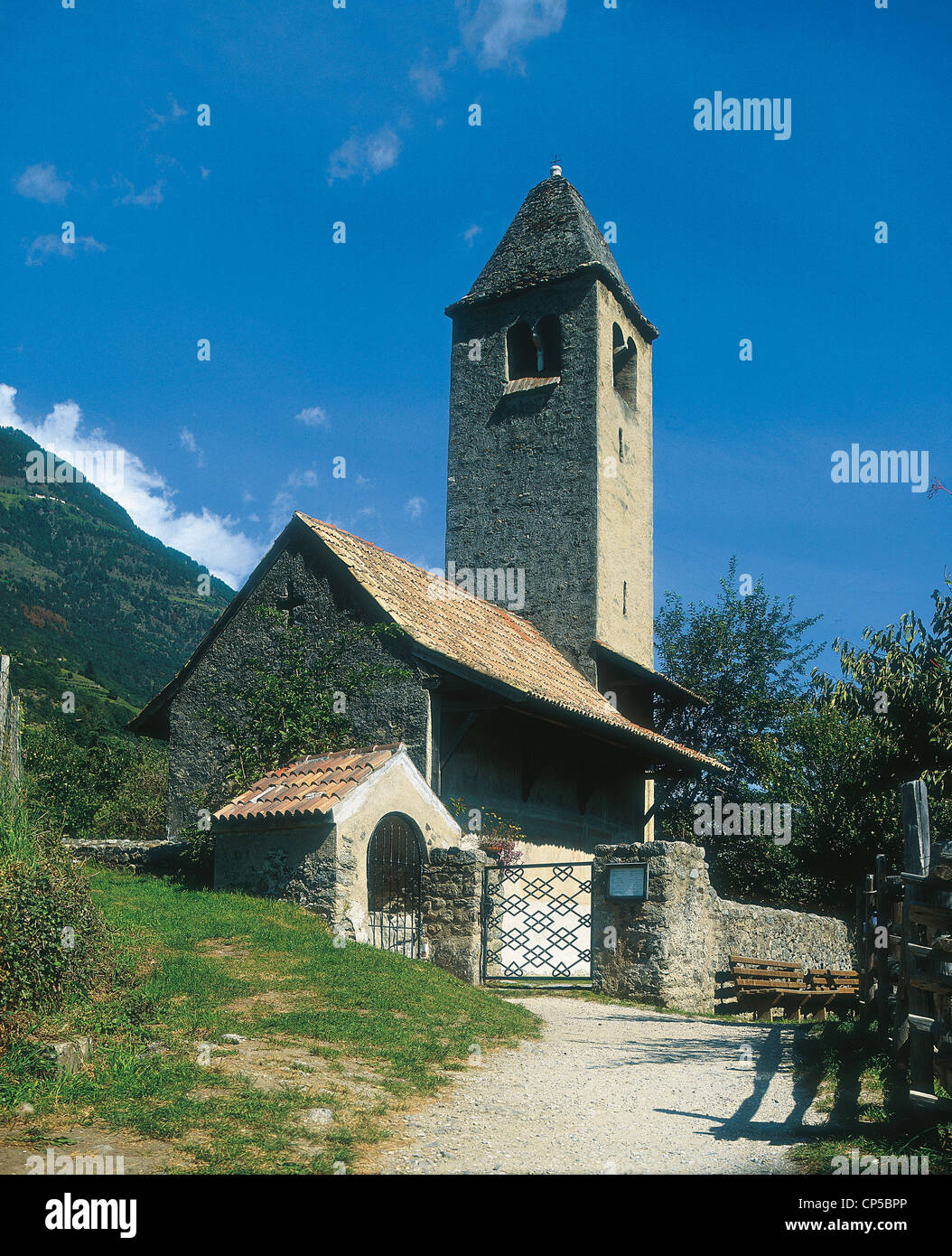 Trentino-Süd Tirol NATURNS Kirche von PROCOL Stockfoto