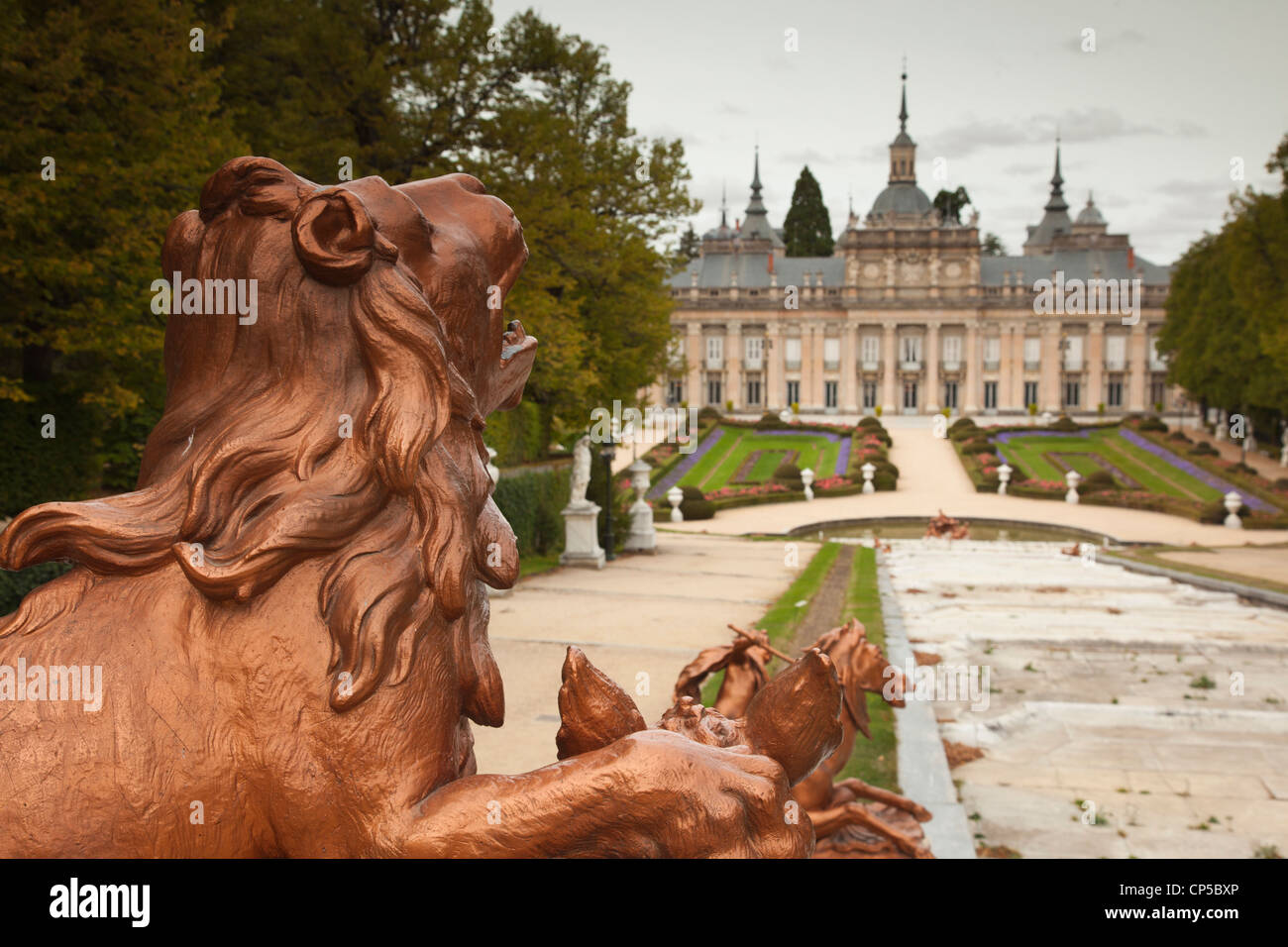 Spanien, Castilla y Leon, San Ildefonso, Palacio Real De La Granja de San Ildefonso, königlichen Palast von König Philp V, erbaut im Jahre 1731 Stockfoto