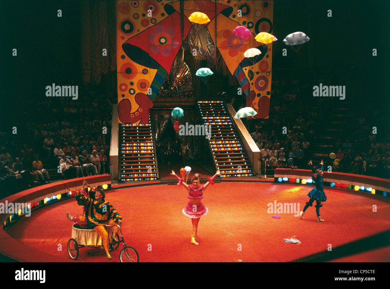 Russland - Moskau - Ausstellung der Jongleure Nikulin-Zirkus (Circus oder alt) Stockfoto