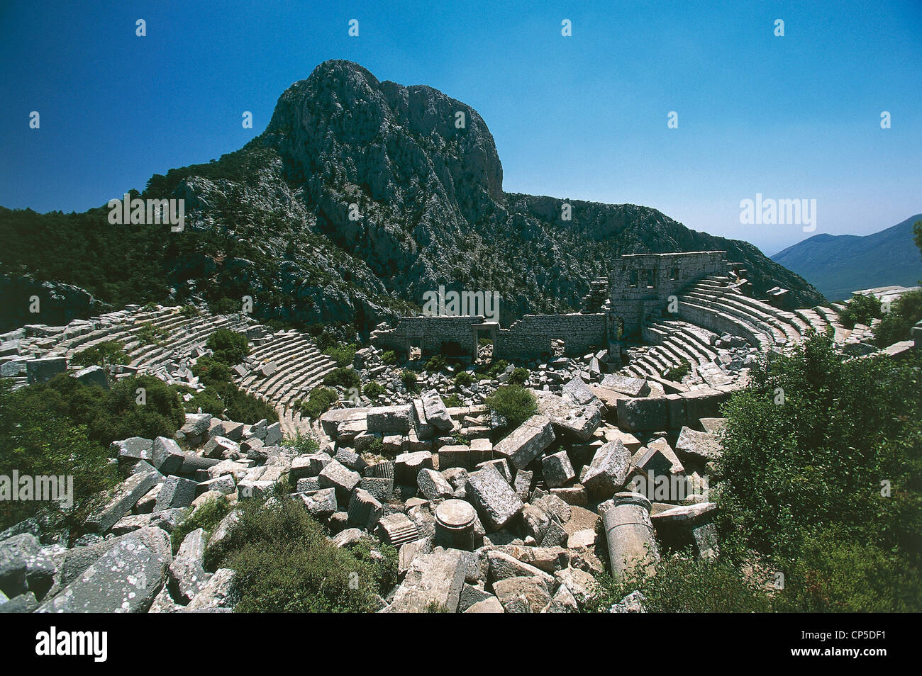 Türkei - Termesso. Theater, II-III Jahrhundert Stockfoto