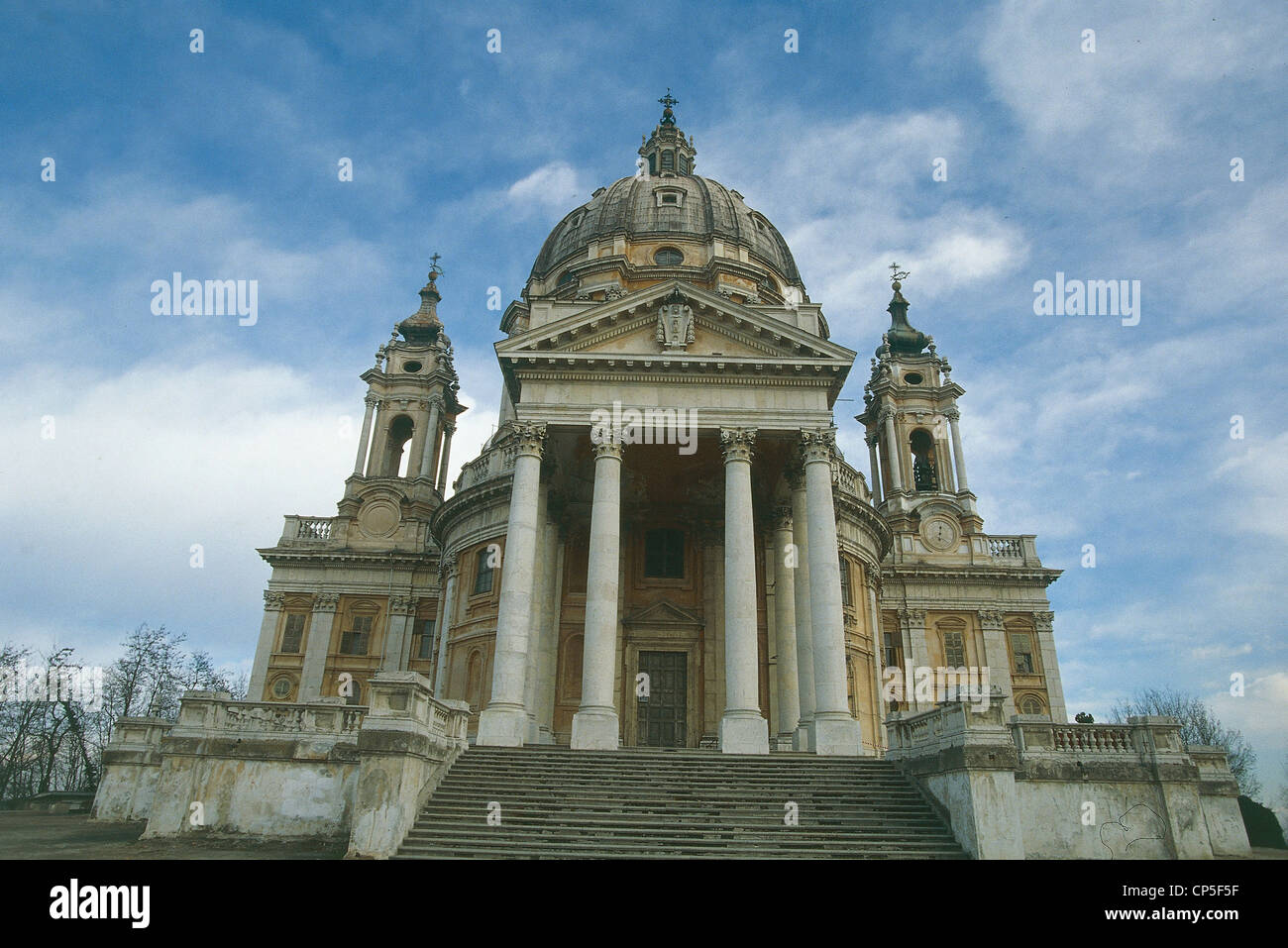 Piemont - Turin. Die Basilica di Superga (Architekt Filippo Juvarra, 1711). Stockfoto